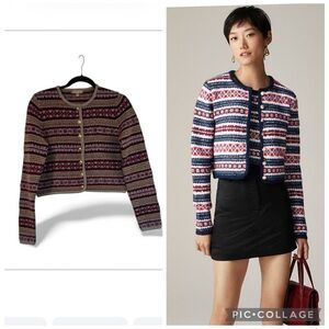 J. Crew Multicolor Patterned Cardigan